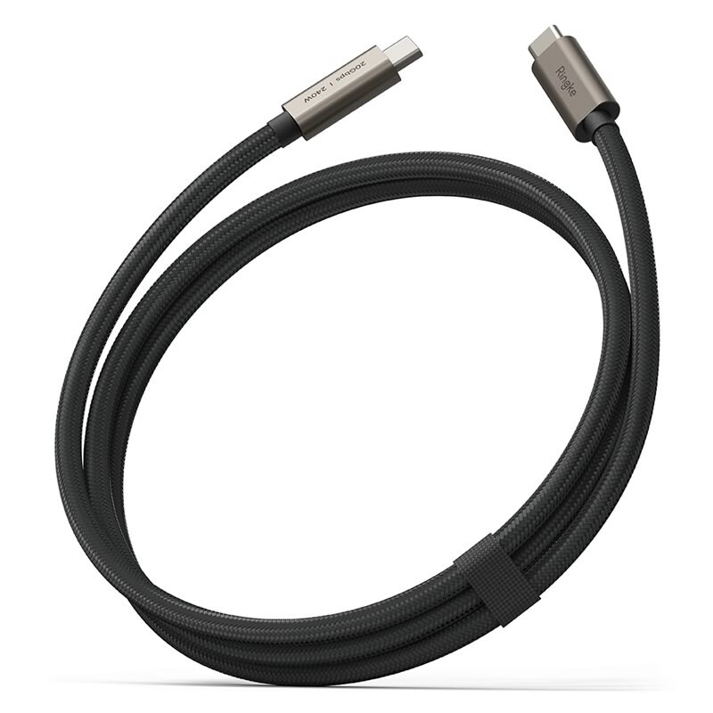 Ringke USB-C till USB-C 3.2 Gen 2x2 Laddningskabel 1m 240W, svart