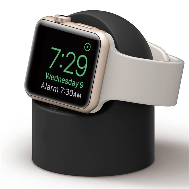 Apple Watch Laddningsställ i silikon, svart - Praktiskt ställ