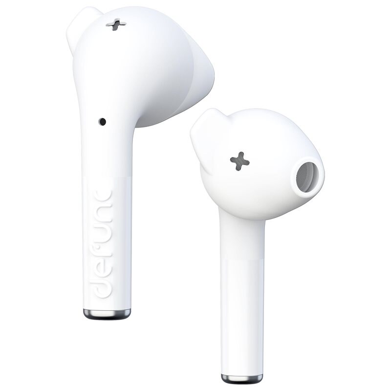 DeFunc TRUE GO Slim - Små trådlösa hörlurar, vit - Trådlösa Hörlurar - True Wireless