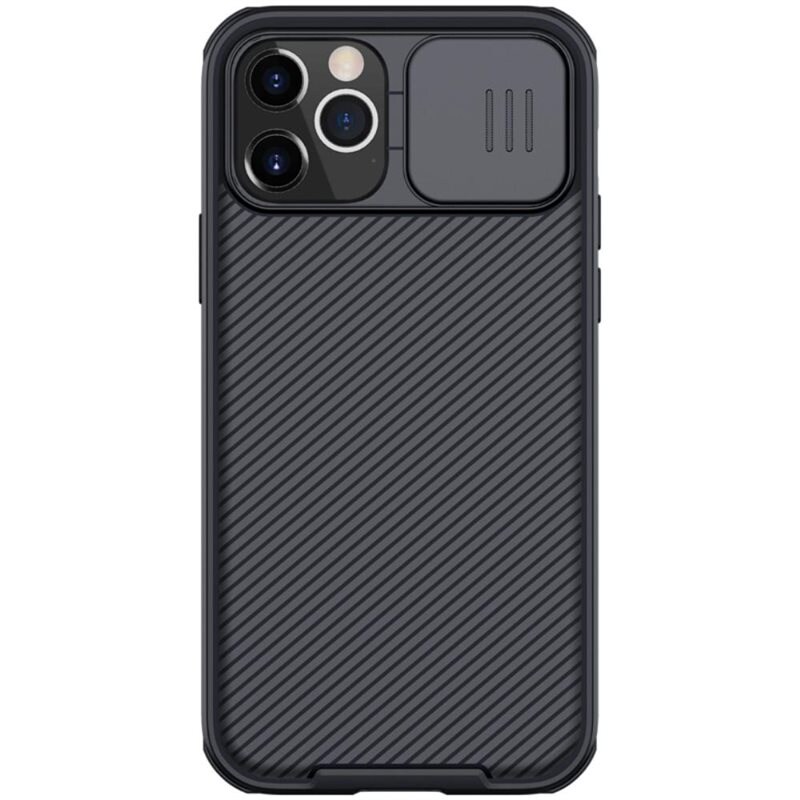 Nillkin iPhone 12/iPhone 12 Pro Skal med kameraskydd - CamShield, Svart - Skal med inyggt kameraskydd