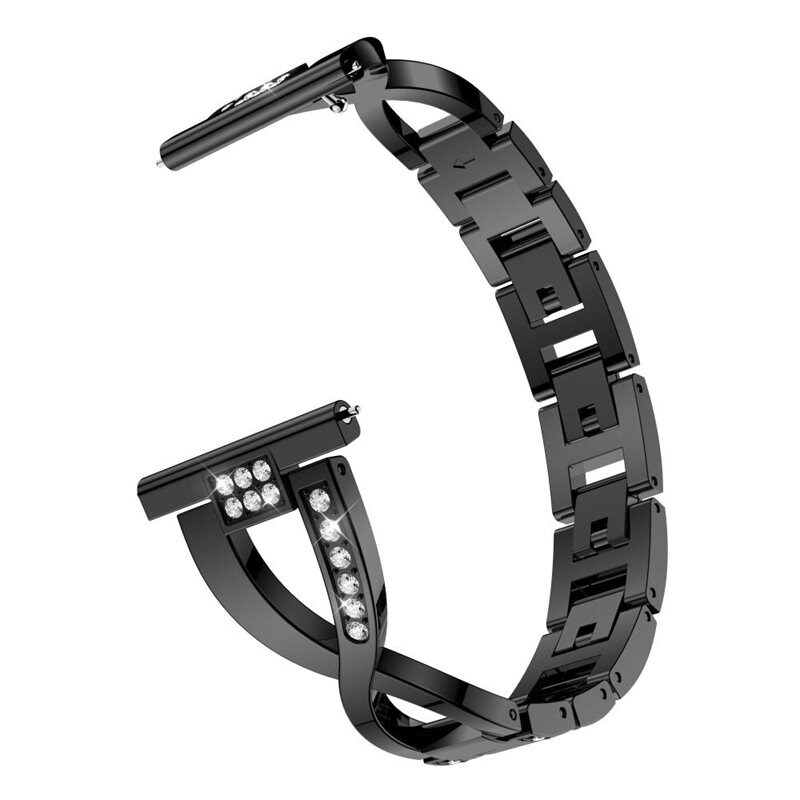 Suunto 9 Peak Pro Smalt länkarmband med glittrande stenar, svart - Fint armband med glittrande stenar i snygg design