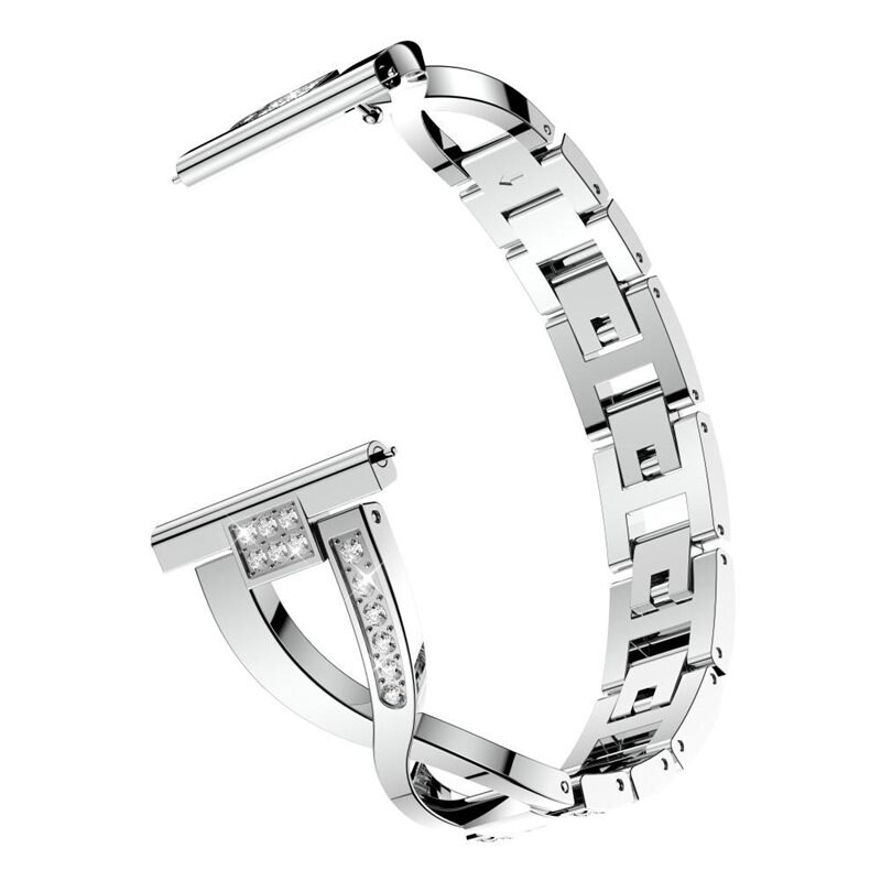 Polar Vantage M Smalt länkarmband med glittrande stenar, silver - Fint armband med glittrande stenar i snygg design