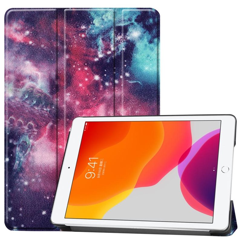 Apple iPad 10.2 9th Gen (2021) Tri-Fold Fodral, Rymd - Skyddande fodral med stödfunktion