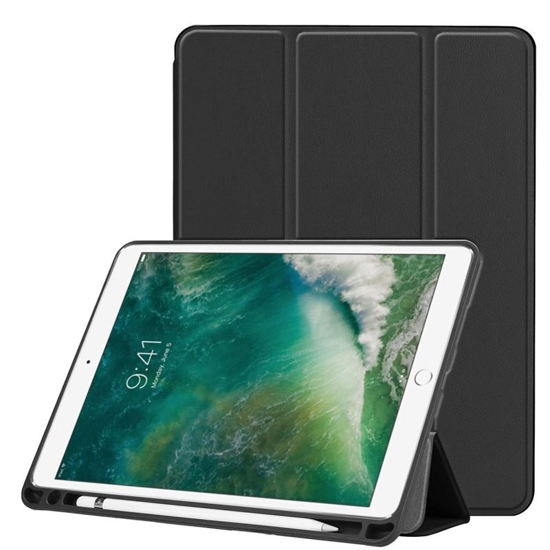 Apple iPad Air 10.5 3rd Gen (2019) Tri-fold Fodral med pennhållare, Svart - Skyddande fodral