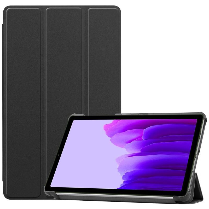 Samsung Galaxy Tab A7 Lite Tri-Fold Fodral, Svart - Skyddande fodral med stödfunktion
