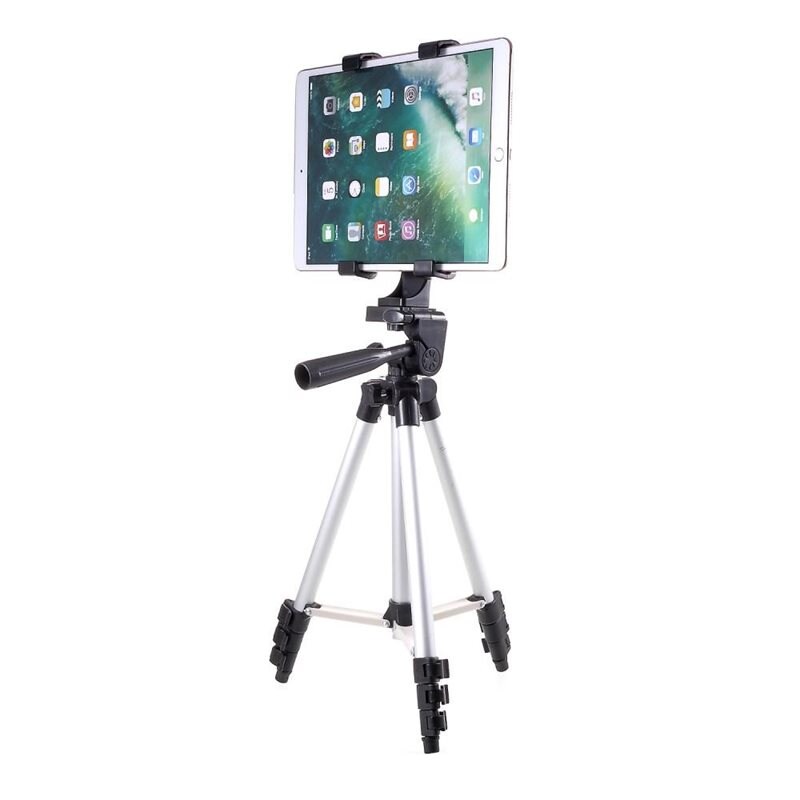 Ställbart Tripod Surfplattestativ, silver - Praktiskt stativ