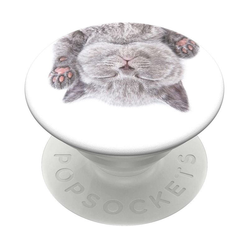 PopSockets PopGrip Mobilhållare / ställ med avtagbar top, Cat Nap - Mobilhållare