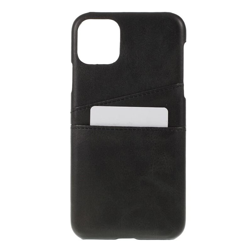 tectTech iPhone 11 Pro Max Snyggt skal med 2 kortfack, Svart - Mobilskal med korthållare