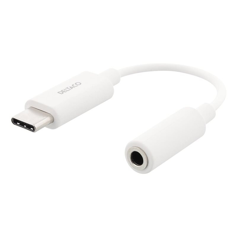 Deltaco USB-C till 3.5 mm DAC-adapter - Adapter hörlursuttag