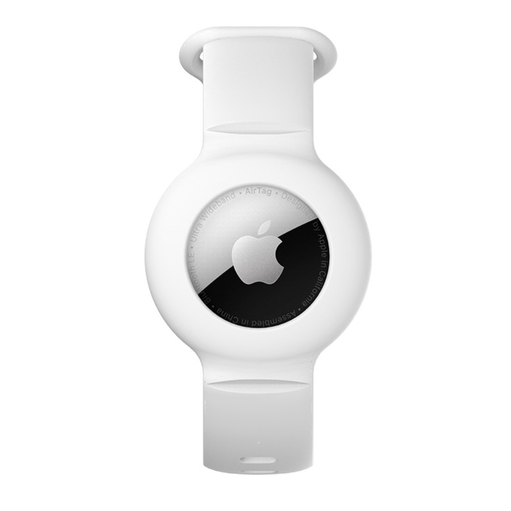 Apple AirTag Praktiskt silikonarmband, vit