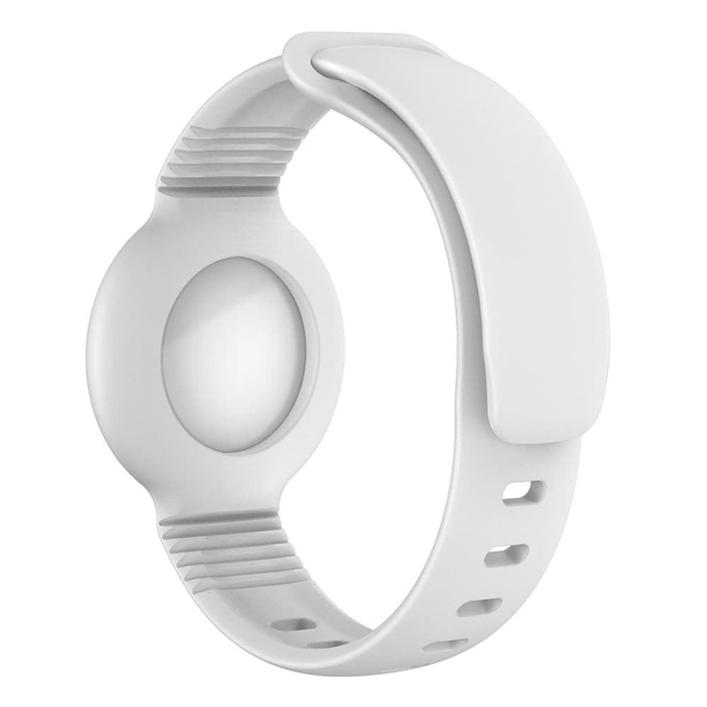 Apple AirTag Praktiskt silikonarmband, vit