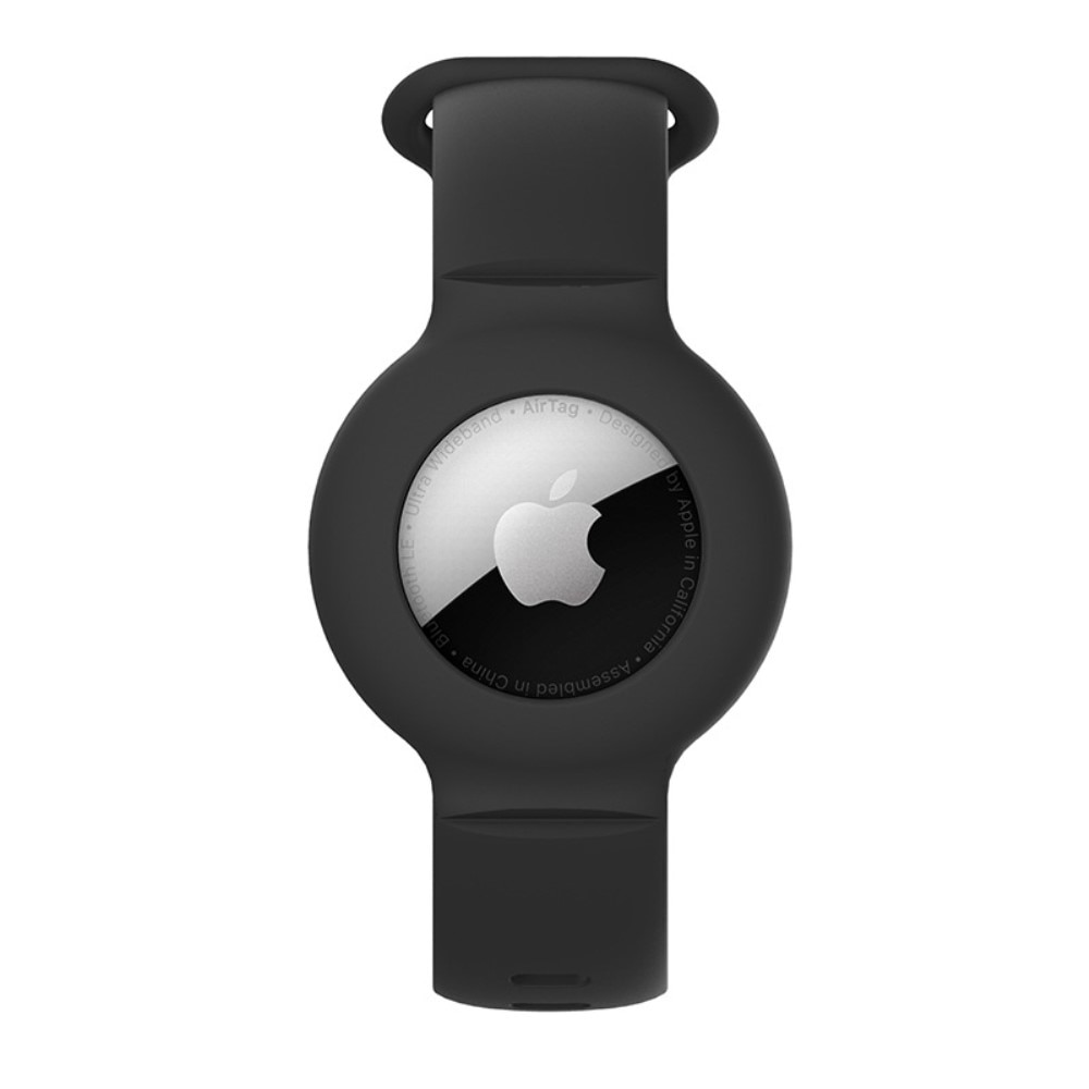 Apple AirTag Praktiskt silikonarmband, svart