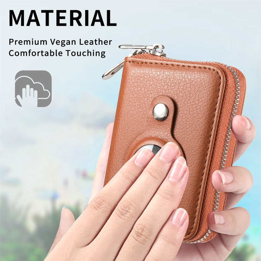 Apple AirTag RFID-plånbok, brun