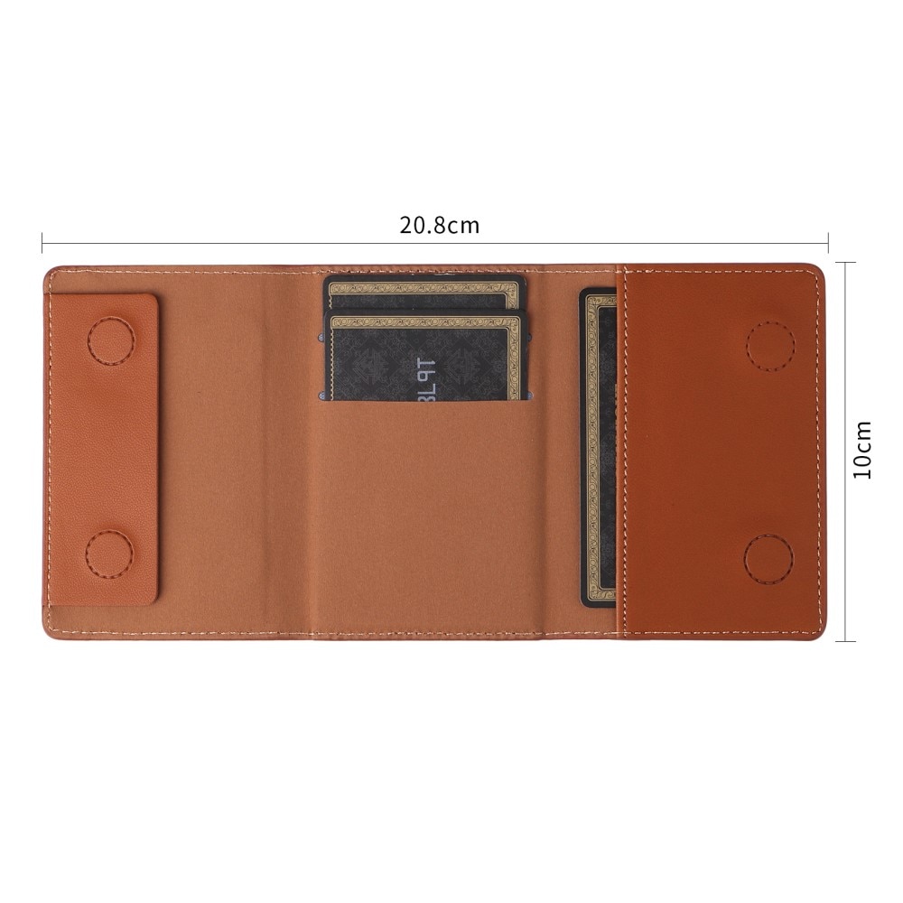 MagSafe Läderplånbok med ställ, brun