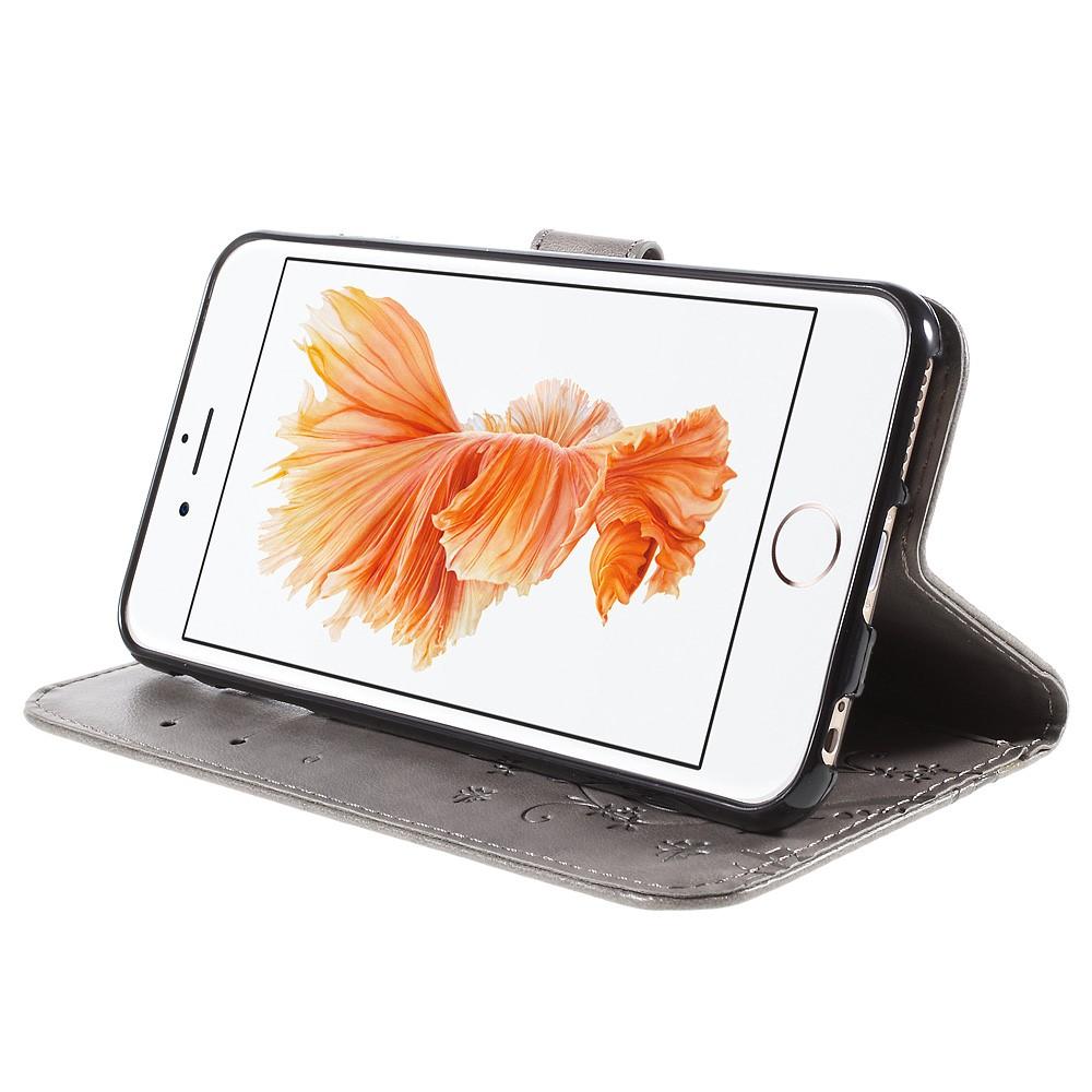 iPhone 6/6S Mobilfodral med fjärilar, Grå