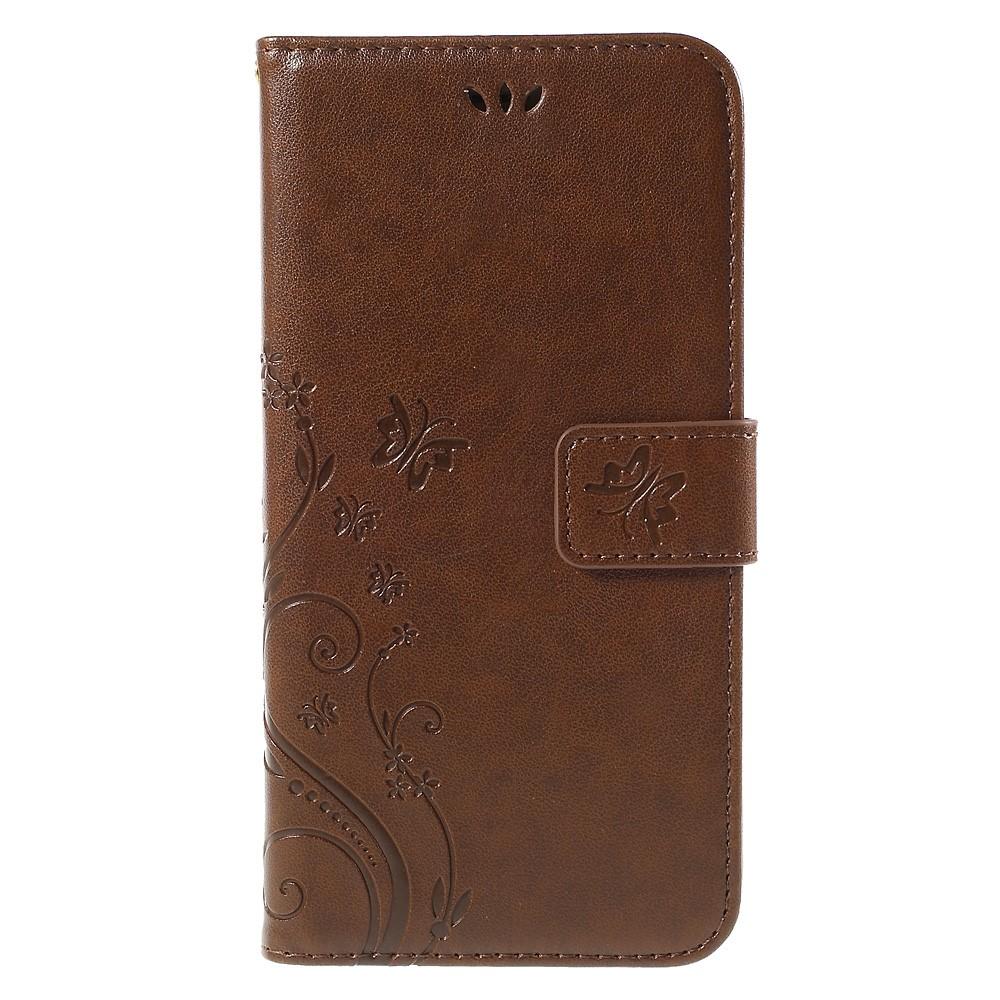 iPhone 6/6S Mobilfodral med fjärilar, Brun