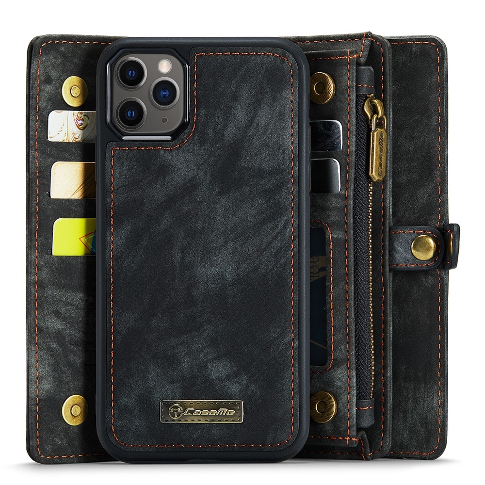 iPhone 11 Pro Max Rymligt plånboksfodral med många kortfack, grå