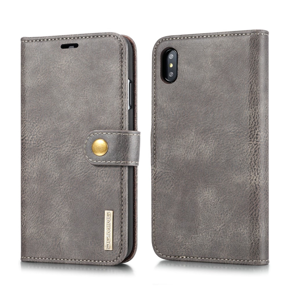 iPhone Xs Max Plånboksfodral med avtagbart skal, Brown
