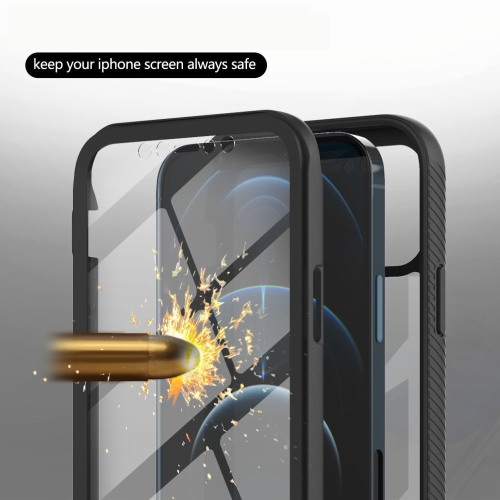 iPhone 12/12 Pro Mobilskal Full Protection, svart