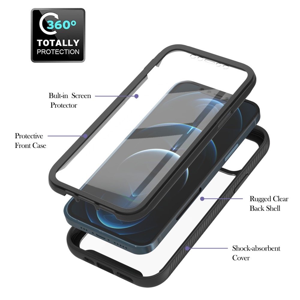 iPhone 12 Pro Max Mobilskal Full Protection, Svart