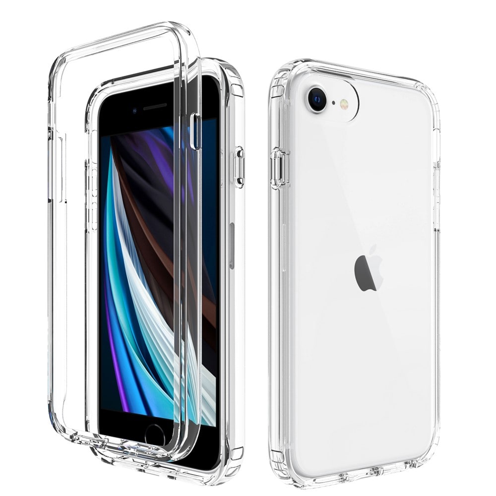 iPhone SE 2022 Stöttåligt mobilskal med skyddsram, Genomskinlig