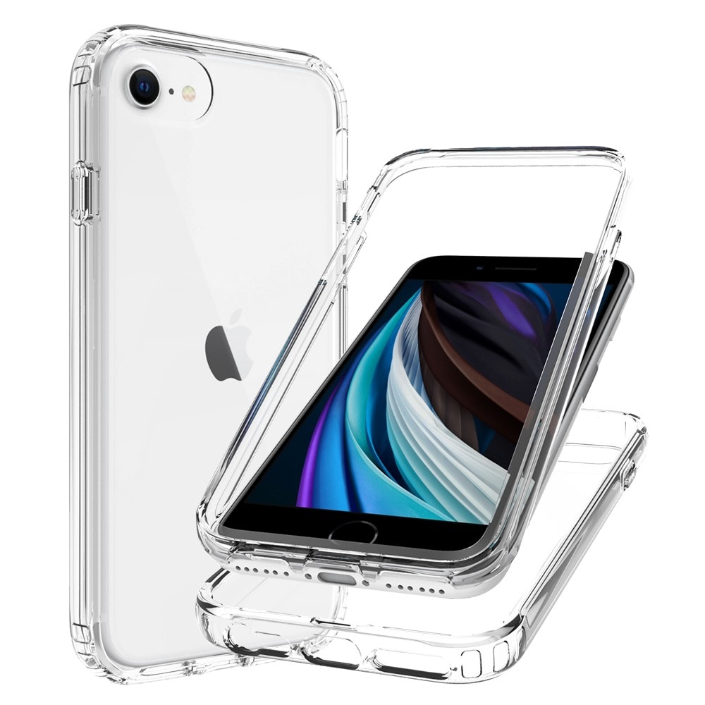 iPhone SE 2022 Stöttåligt mobilskal med skyddsram, Genomskinlig