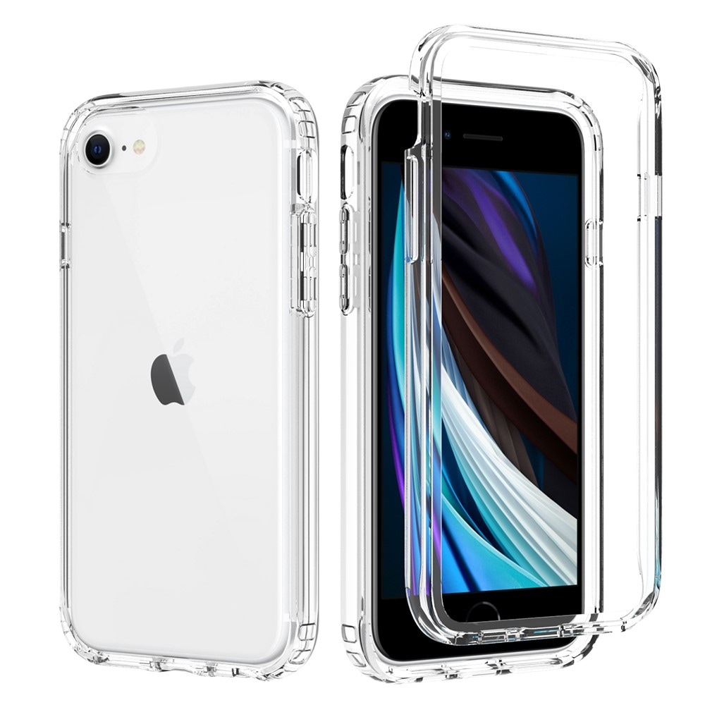 iPhone SE 2022 Stöttåligt mobilskal med skyddsram, Genomskinlig