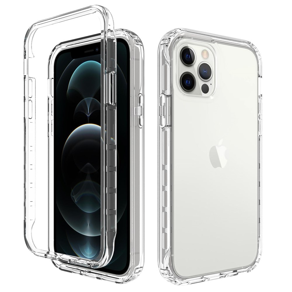 iPhone 12/iPhone 12 Pro Stöttåligt mobilskal med skyddsram, Genomskinlig
