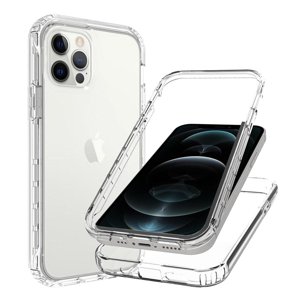 iPhone 12/iPhone 12 Pro Stöttåligt mobilskal med skyddsram, Genomskinlig