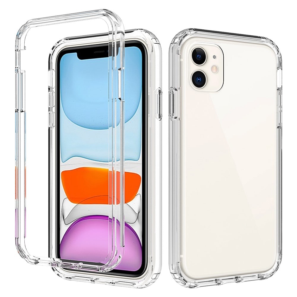 iPhone 11 Stöttåligt mobilskal med skyddsram, Genomskinlig