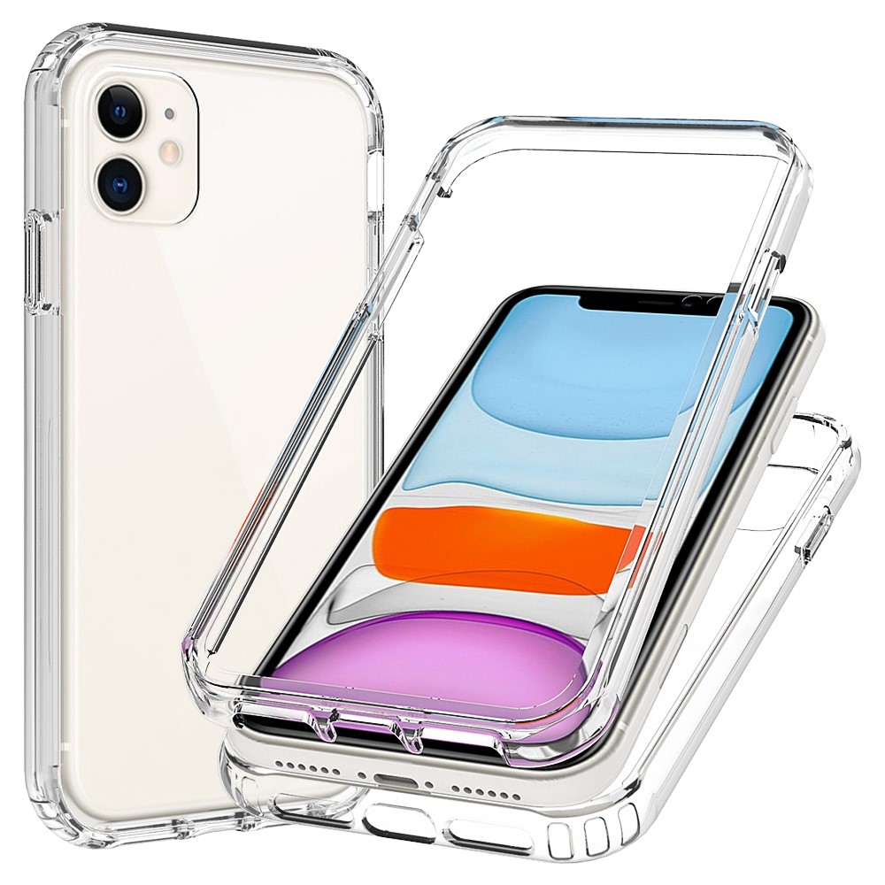iPhone 11 Stöttåligt mobilskal med skyddsram, Genomskinlig