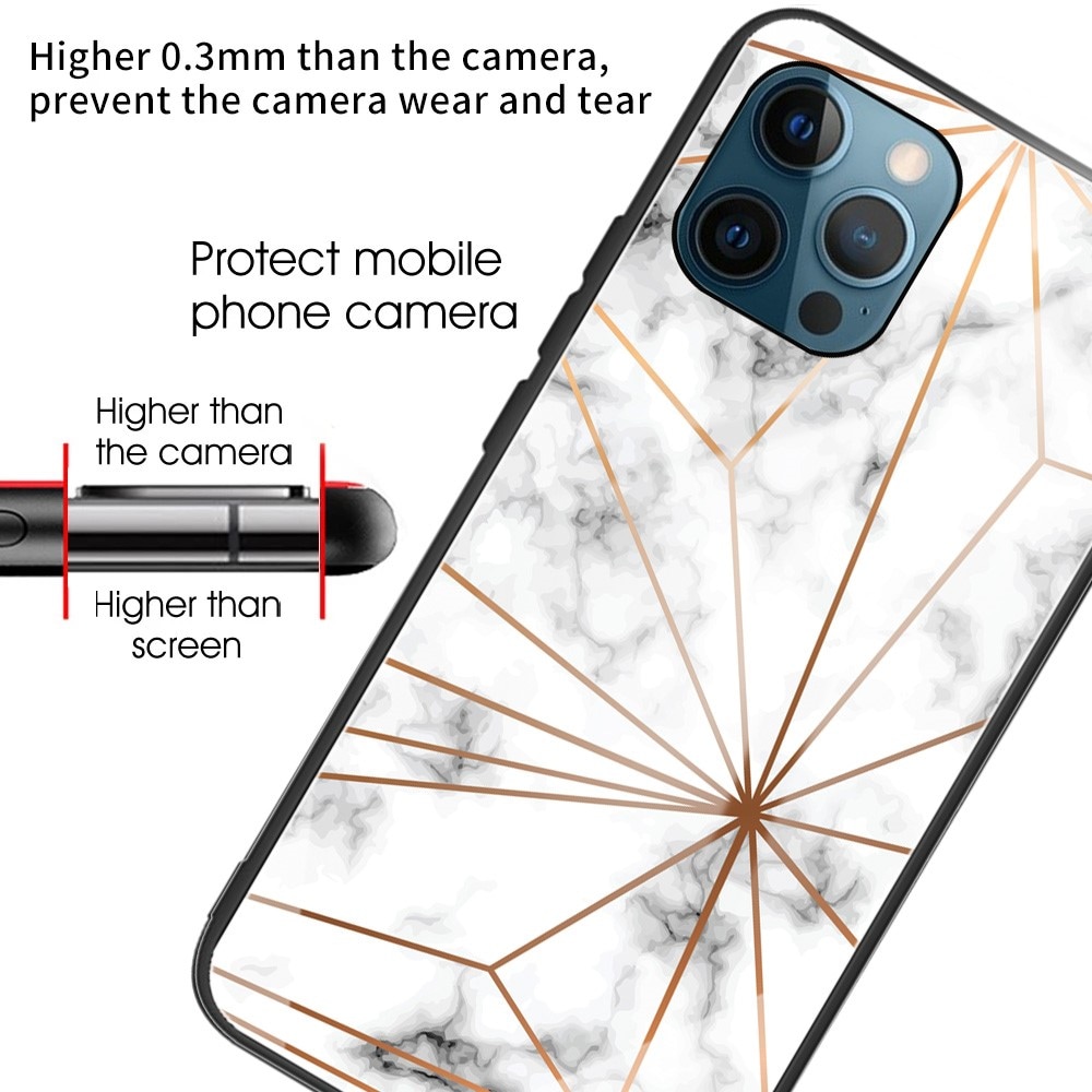 iPhone 13 Pro Mobilskal med baksida av glas, Flerfärgad/Mönster