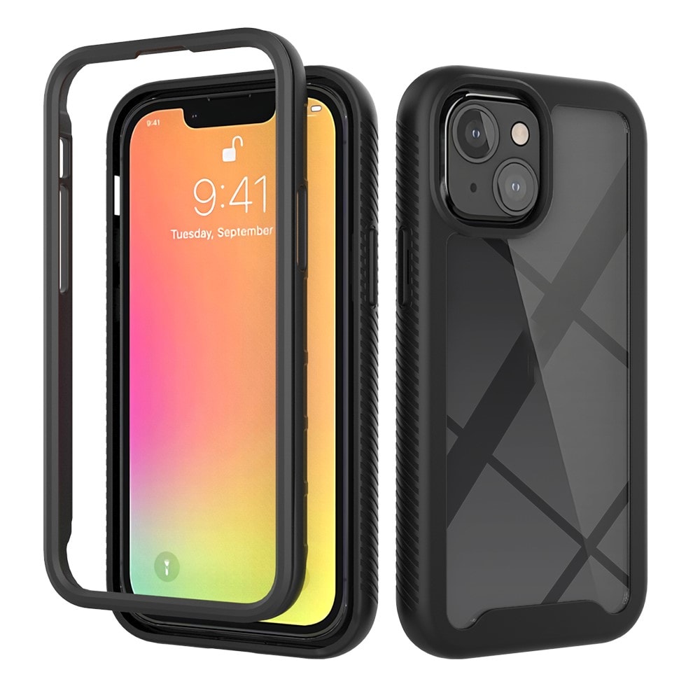 iPhone 13 Mini Stöttåligt mobilskal med skyddsram, Svart