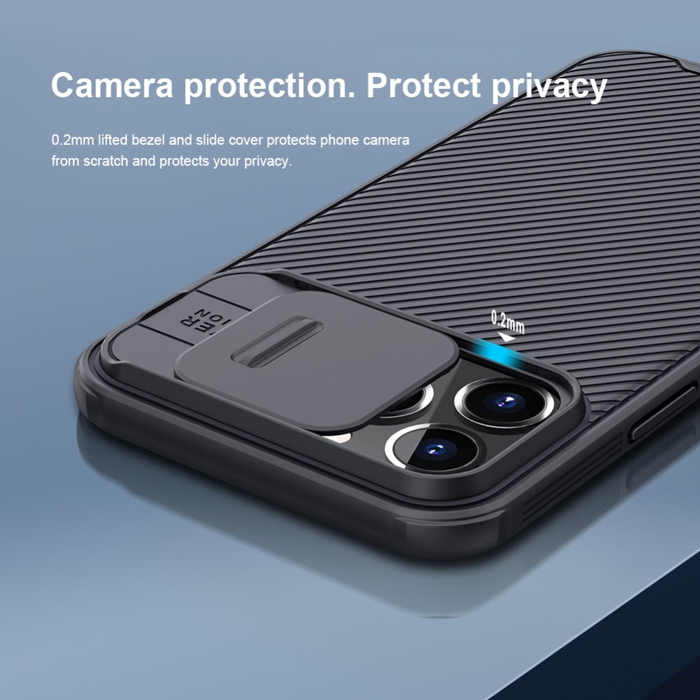 iPhone 13 Pro Max Skal med kameraskydd - CamShield, Svart