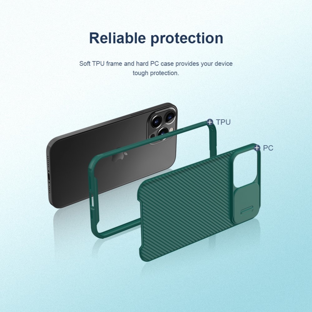 iPhone 13 Pro Max Skal med kameraskydd - CamShield, Grön