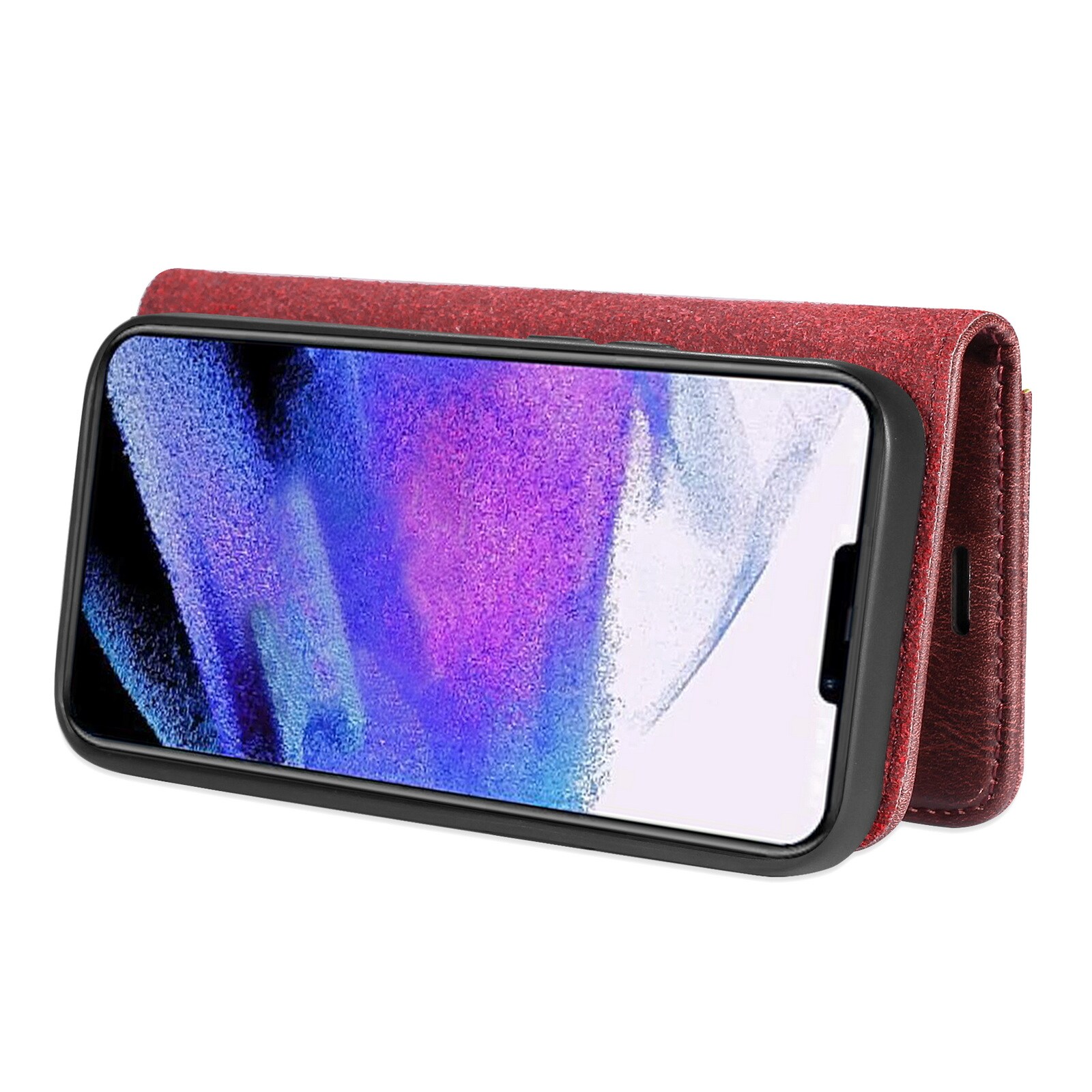 iPhone 13 Pro Max Plånboksfodral med avtagbart skal, Röd