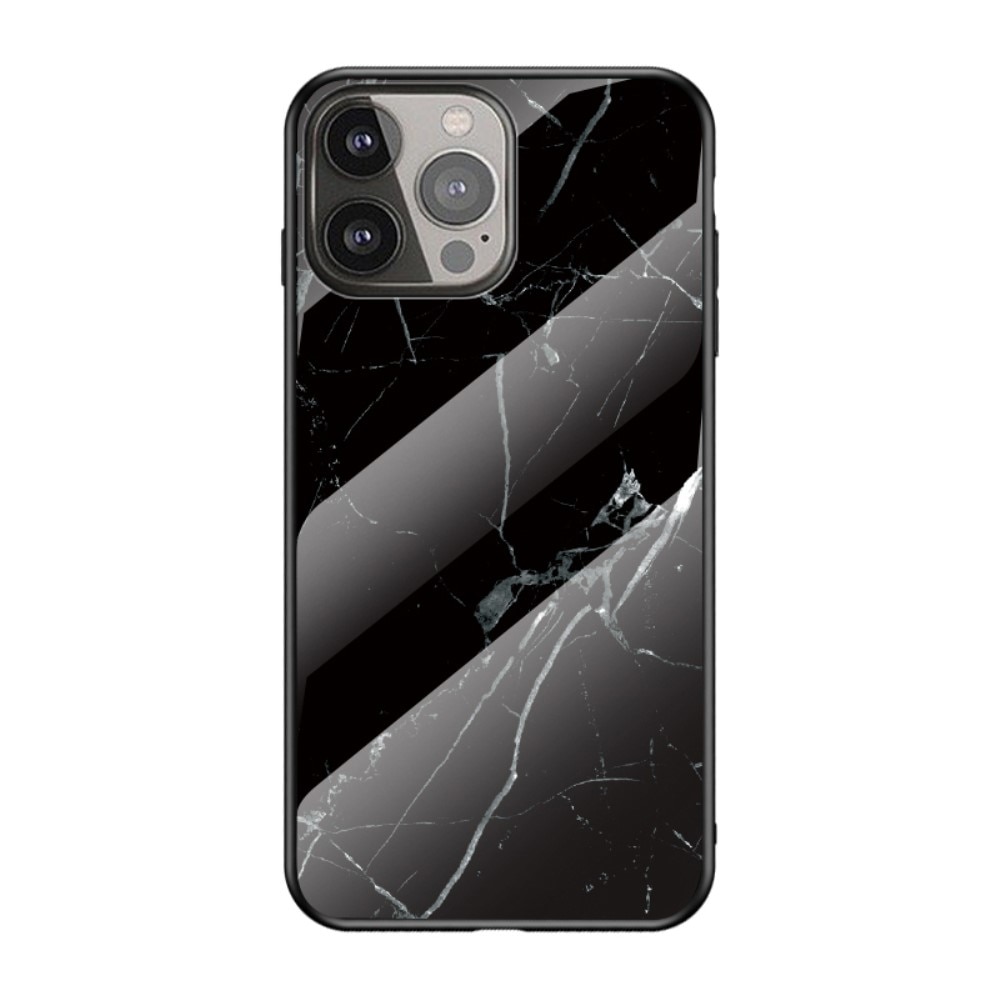 Apple iPhone 13 Pro Mobilskal med baksida av glas, svart marmor
