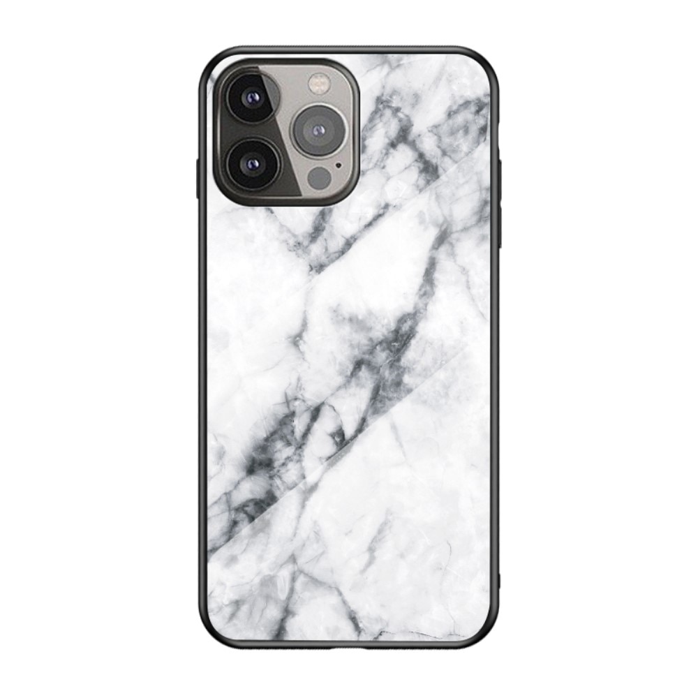 Apple iPhone 13 Pro Max Mobilskal med baksida av glas, vit marmor