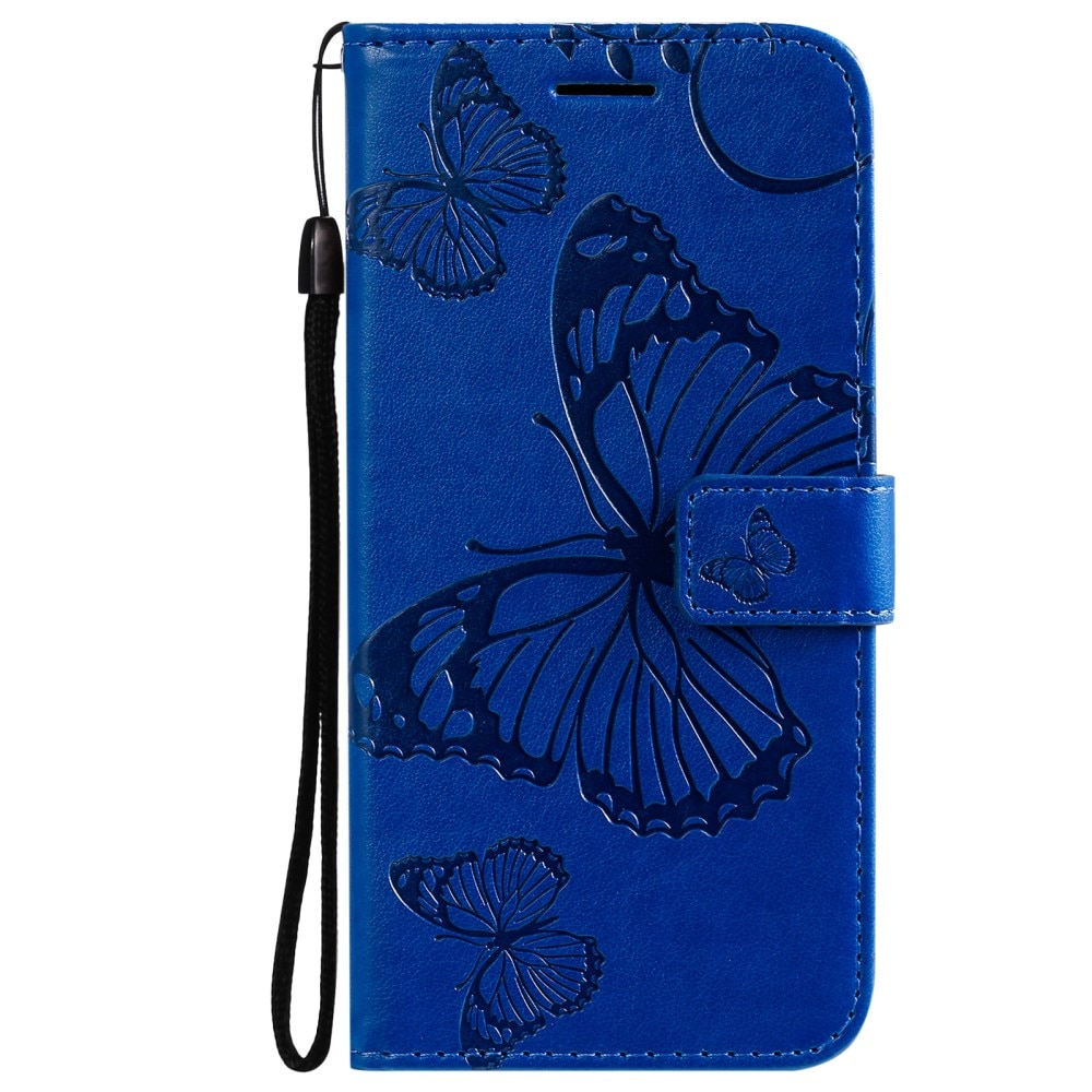 iPhone 13 Mini Mobilfodral med fjärilar, blå