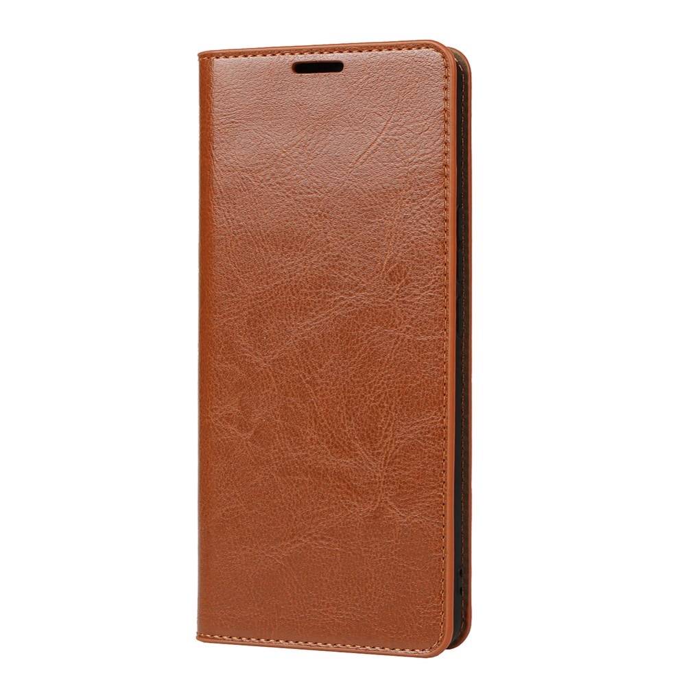 iPhone 13 Smidigt mobilfodral i äkta läder, brun