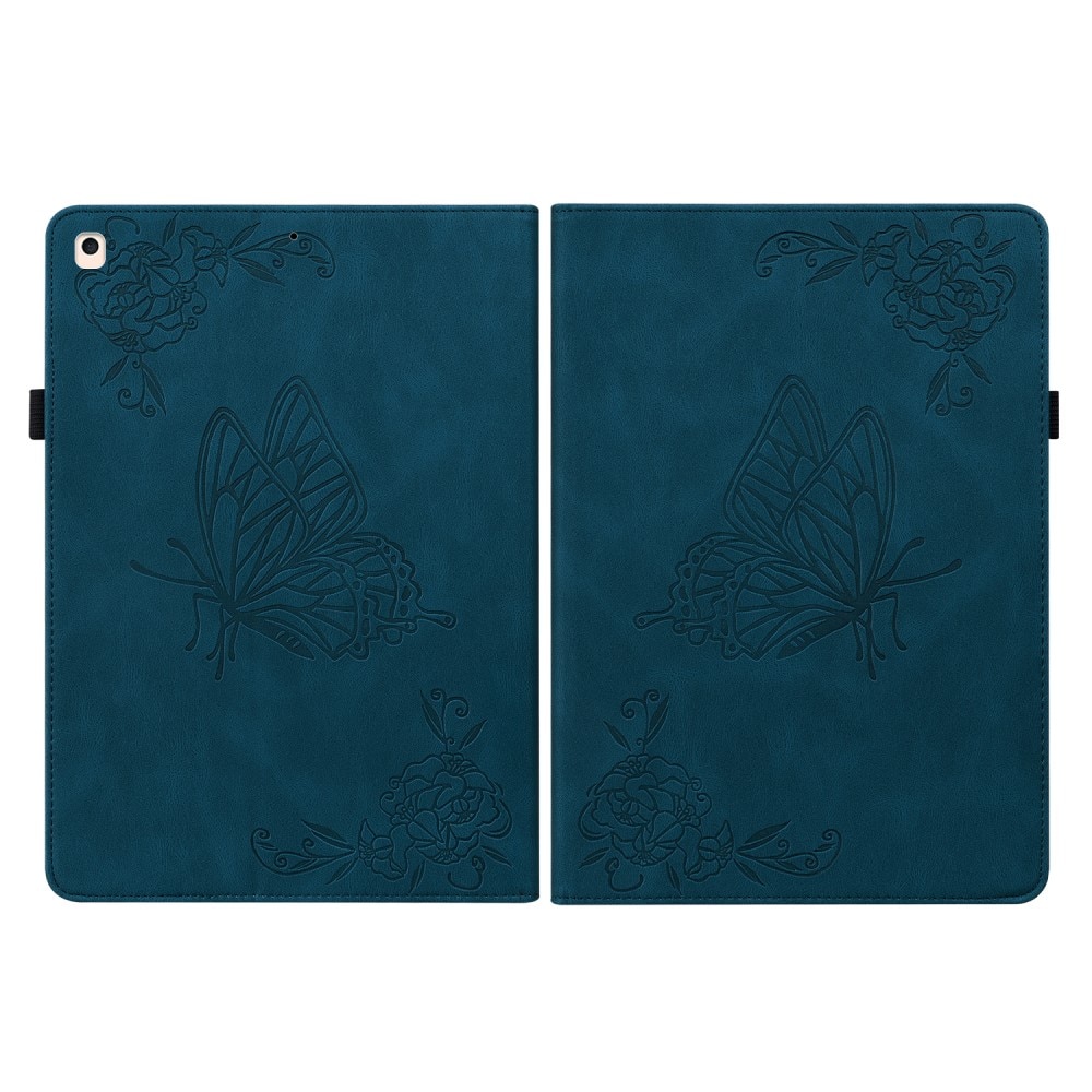 iPad 10.2 9th Gen (2021) blå Fodral med fjärilar, blå