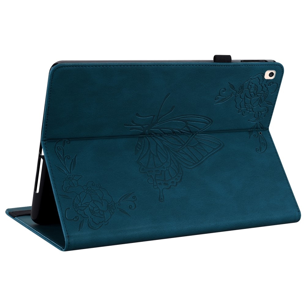iPad 10.2 9th Gen (2021) blå Fodral med fjärilar, blå