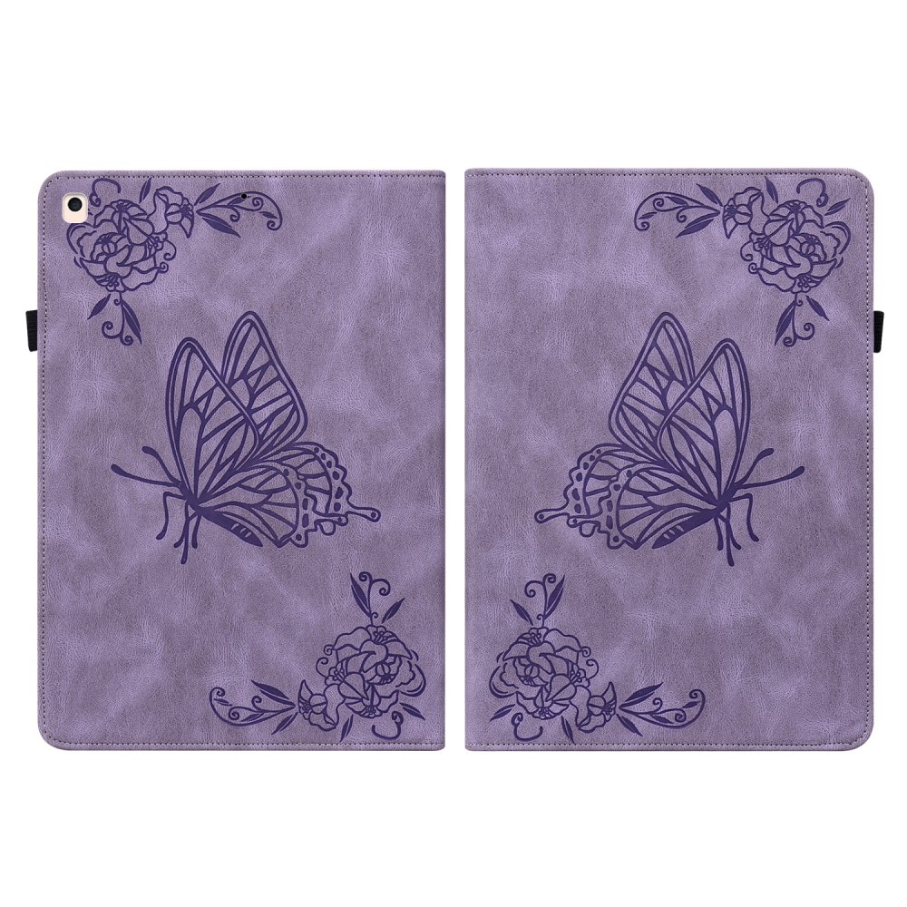 iPad 10.2 9th Gen (2021) lila Fodral med fjärilar, lila