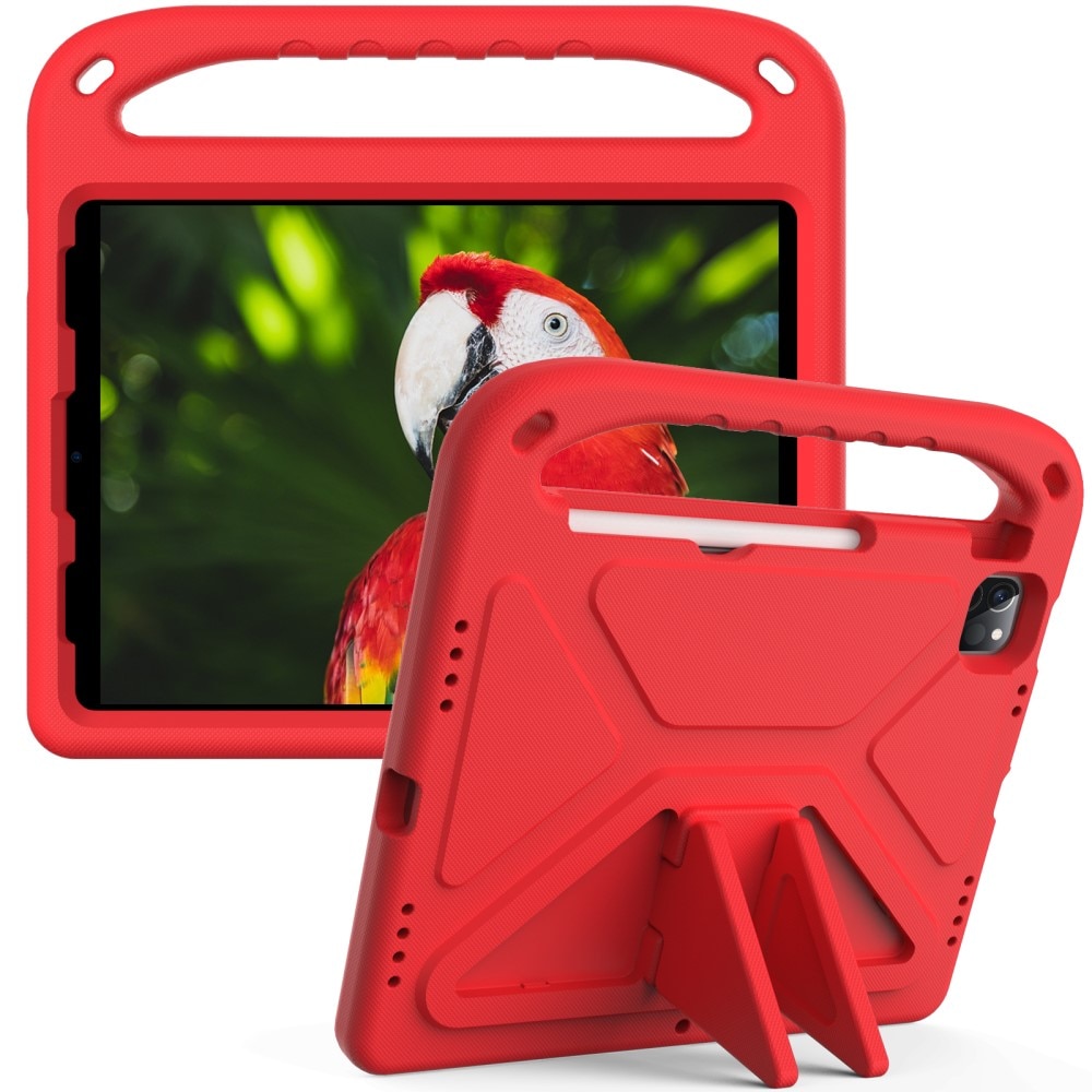 iPad Air 10.9 4th Gen (2020) Stöttåligt skal/fodral med handtag - Perfekt för barn, röd