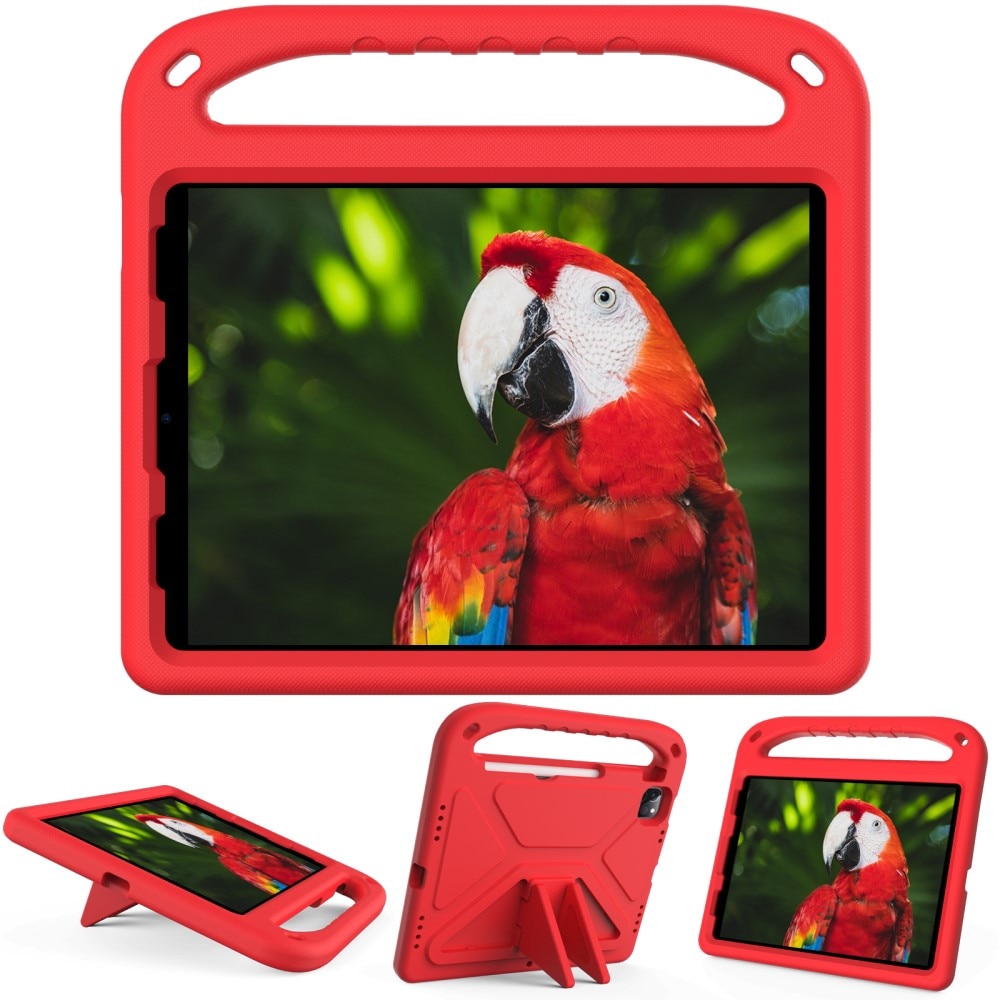 iPad Pro 11 4th Gen (2022) Stöttåligt skal/fodral med handtag - Perfekt för barn, röd