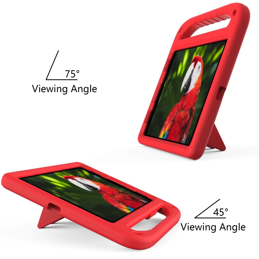 iPad Pro 11 3rd Gen (2021) Stöttåligt skal/fodral med handtag - Perfekt för barn, röd