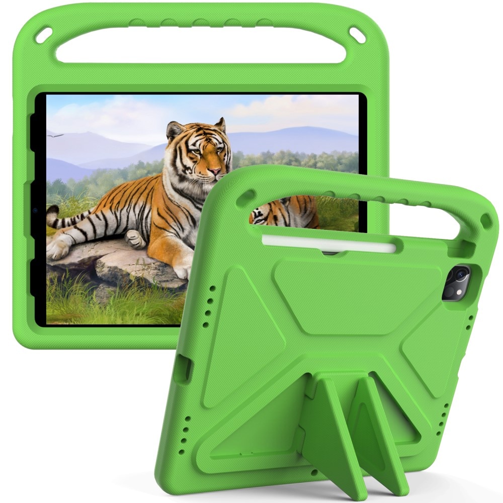 iPad Pro 11 4th Gen (2022) Stöttåligt skal/fodral med handtag - Perfekt för barn, grön