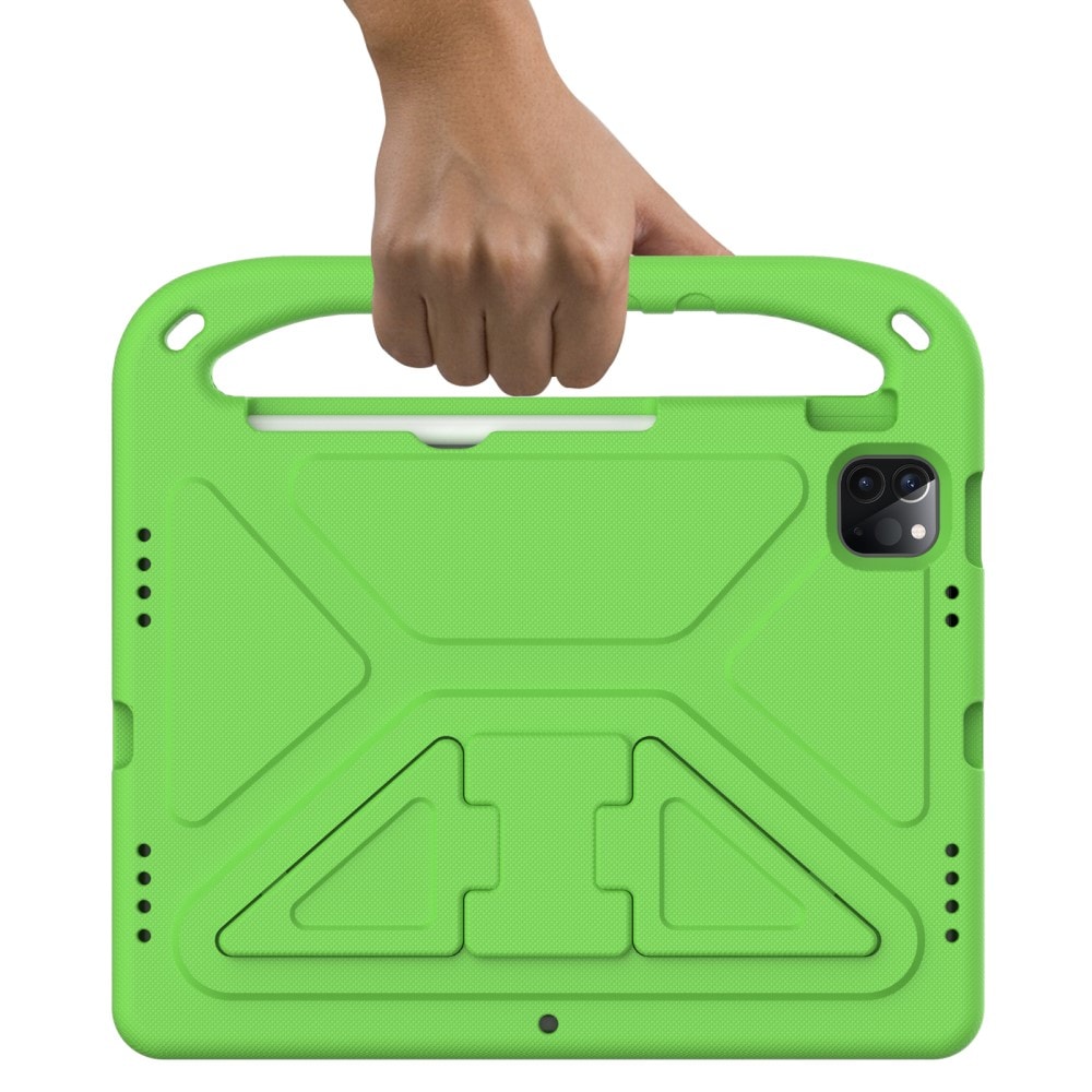 Apple iPad Pro 11 4th Gen (2022) Stöttåligt skal/fodral med handtag - Perfekt för barn, Grön