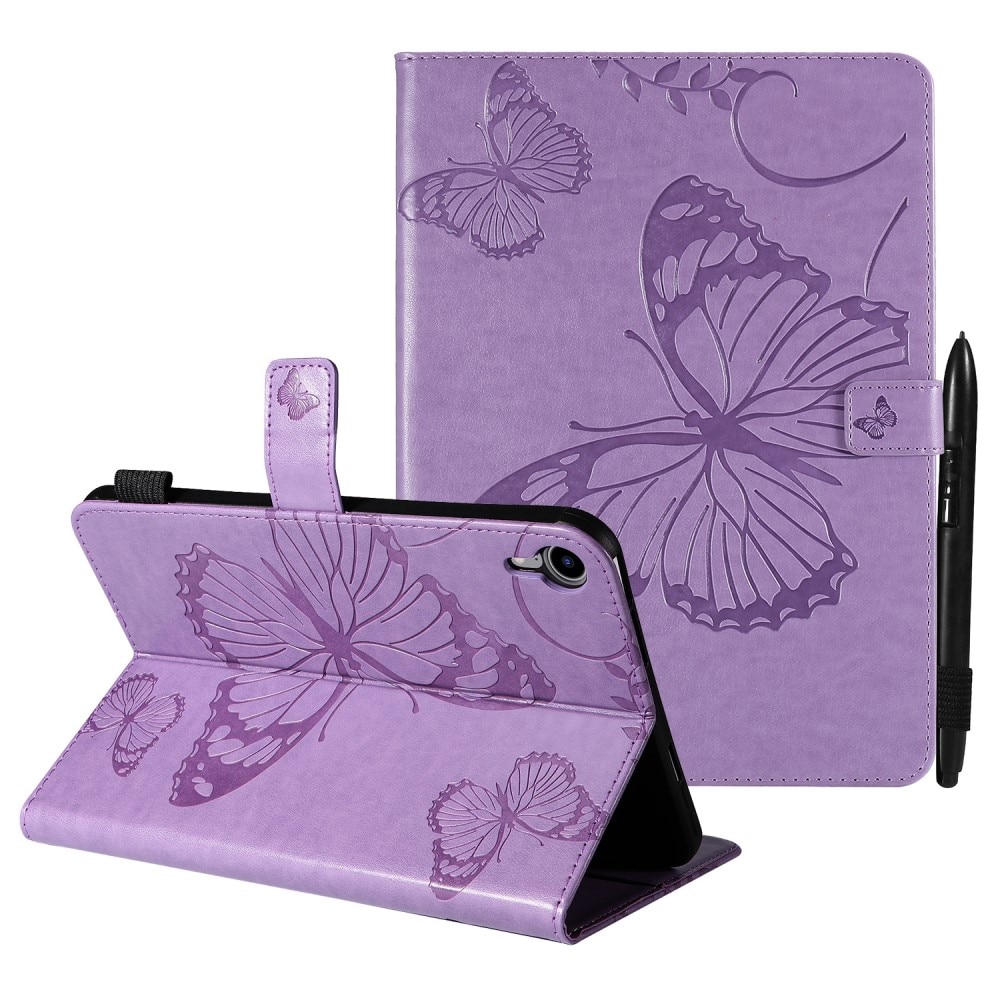 iPad Mini 6th Gen (2021) lila Fodral med fjärilar, lila
