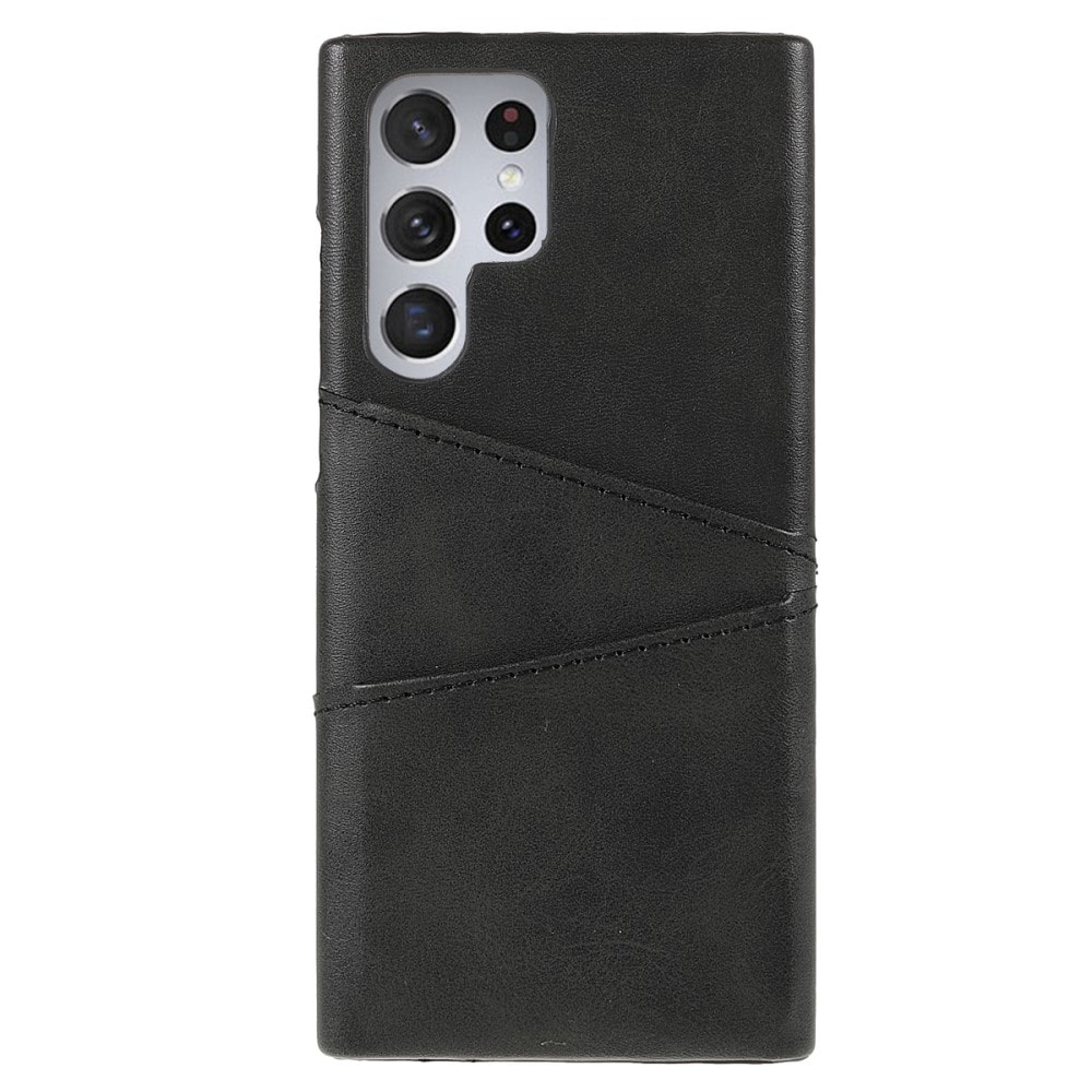 Samsung Galaxy S22 Ultra Snyggt skal med 2 kortfack, Svart